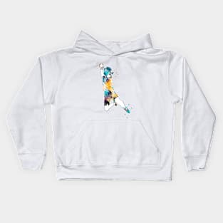 Handball Player Boy Hits The Ball Kids Hoodie